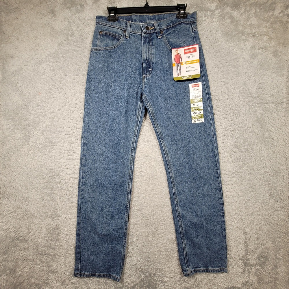 Wrangler Five Star Premium Flex Premium Quality Regular Fit Men Jeans 29x30 Blue